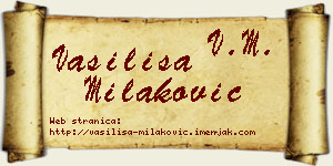 Vasilisa Milaković vizit kartica